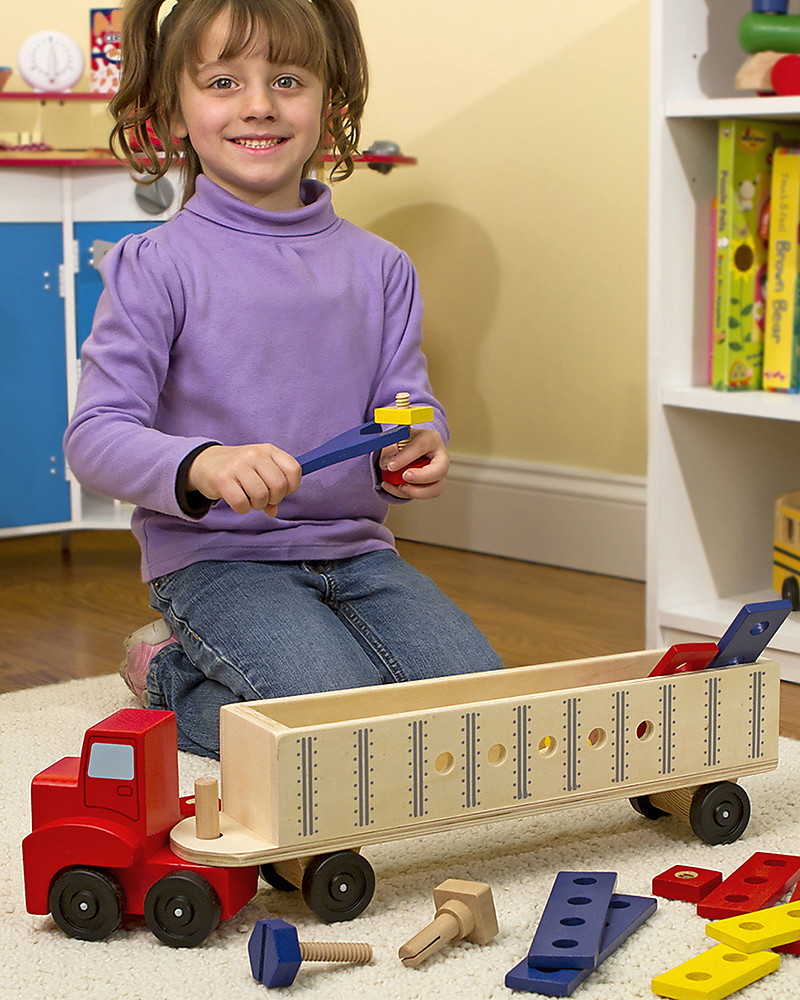 melissa and doug wooden trucks